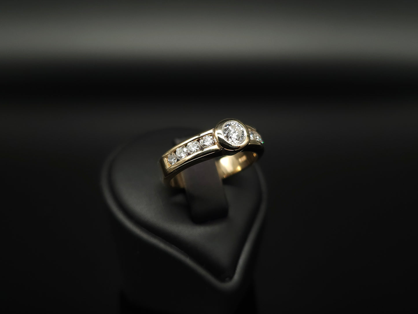 Lxy - Ring Diamantring aus 585er 14k Gelbgold mit top Brillanten